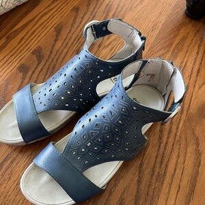 Beautiful blue sandals worn once